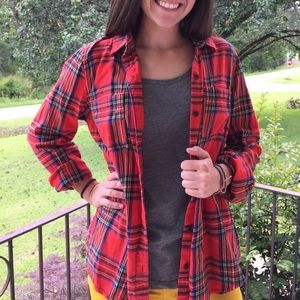 Red Old Navy Flannel